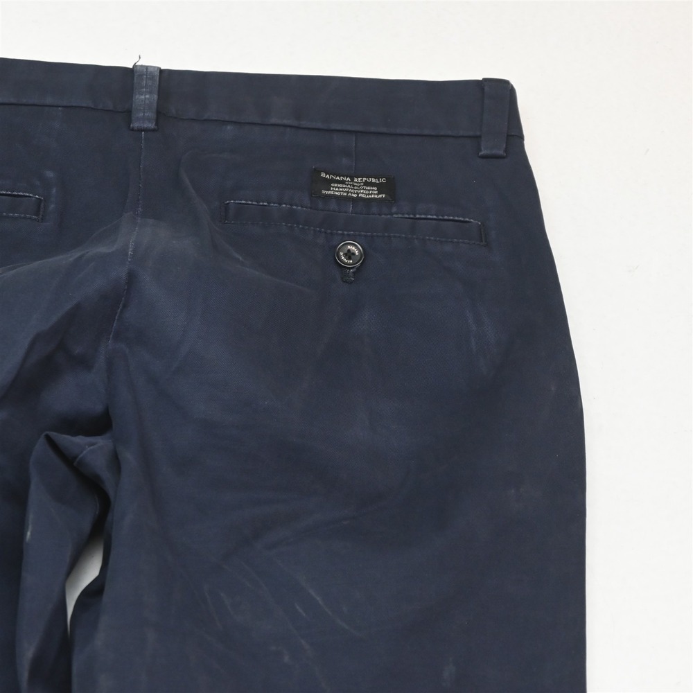 Banana Republic 31x32 Navy Blue Aiden Slim Chino Mens Pants - Picture 8 of 9